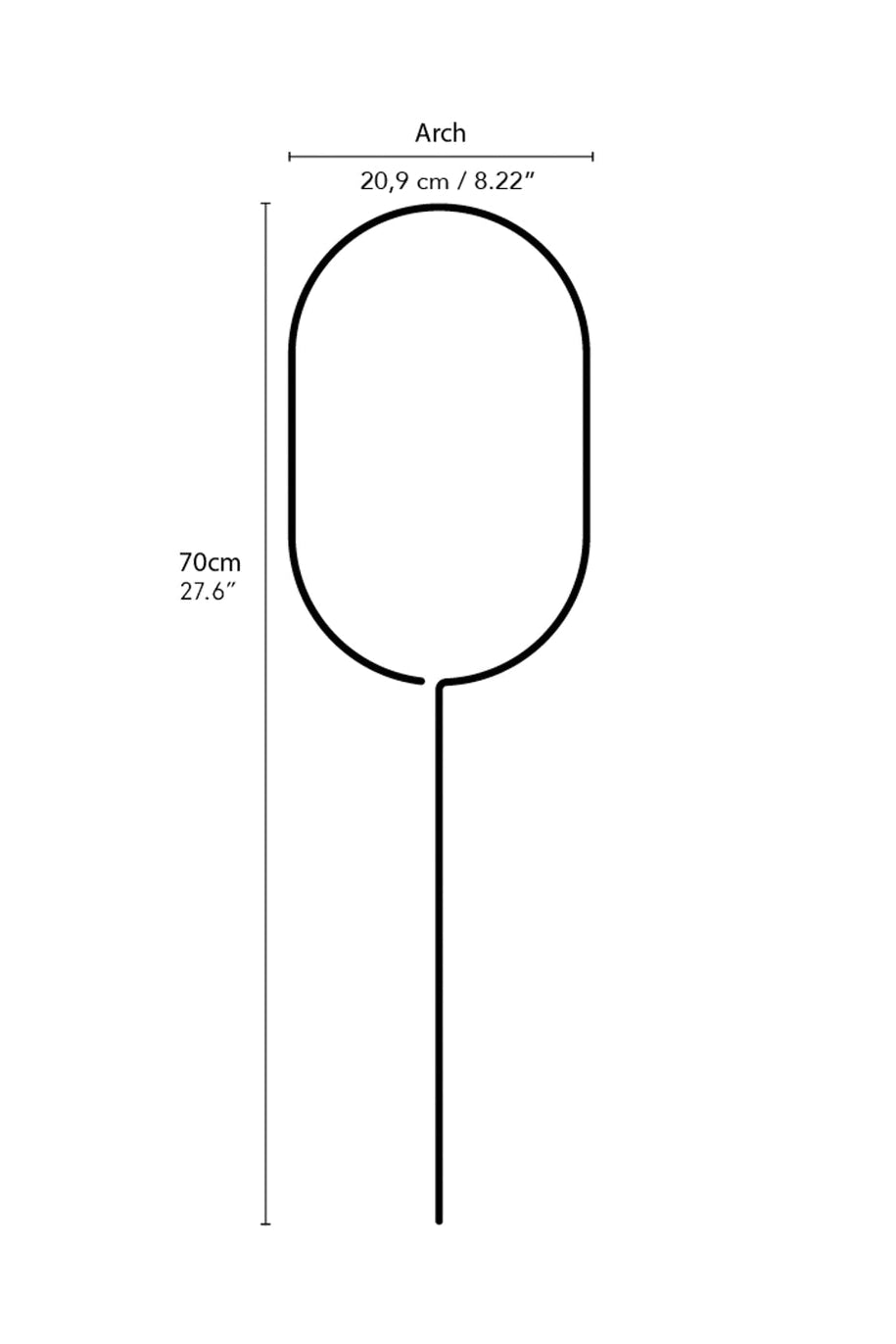 Golden Plant Stake – Arch