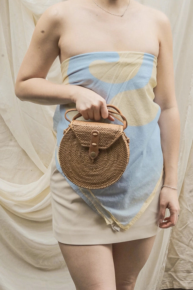 Circle Rattan Hand bag