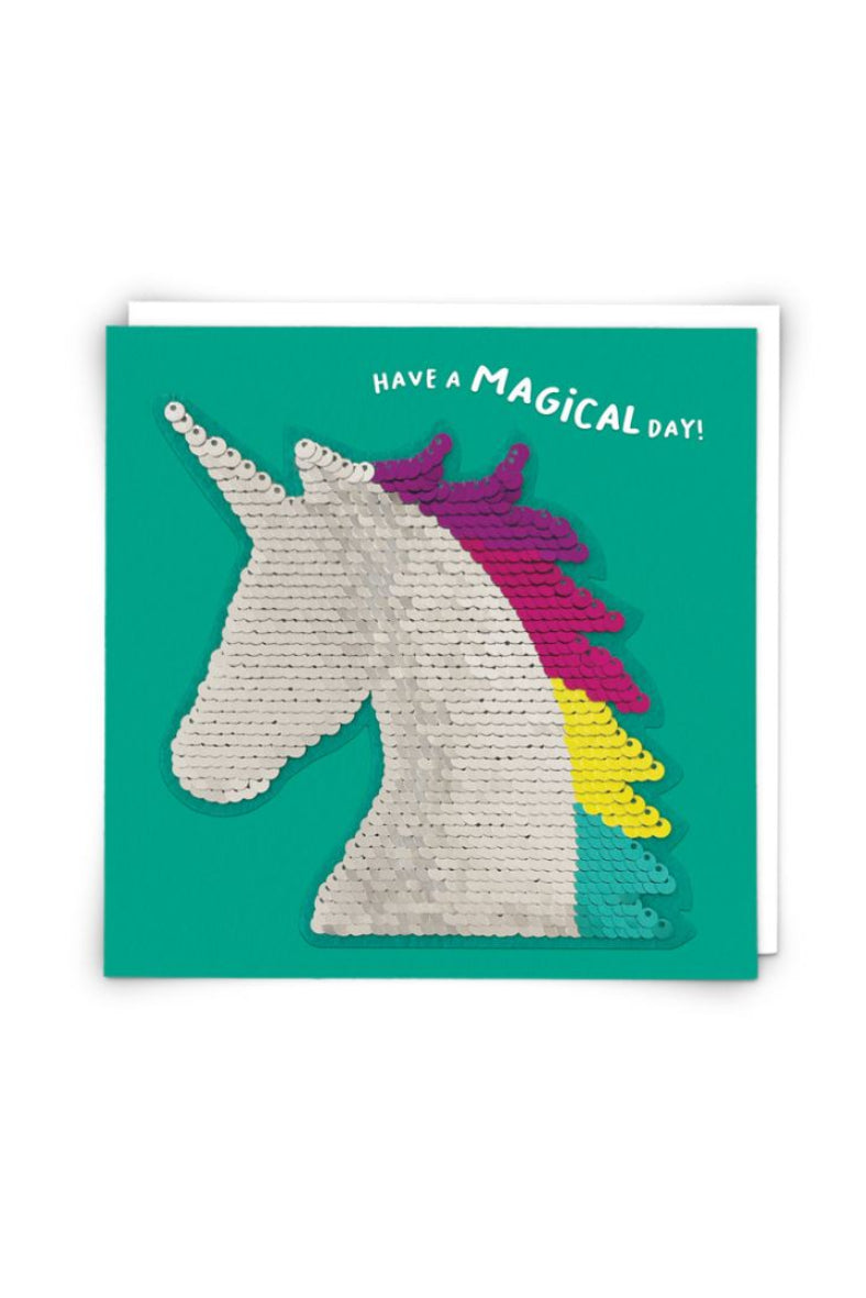 Unicorn Sequin Card