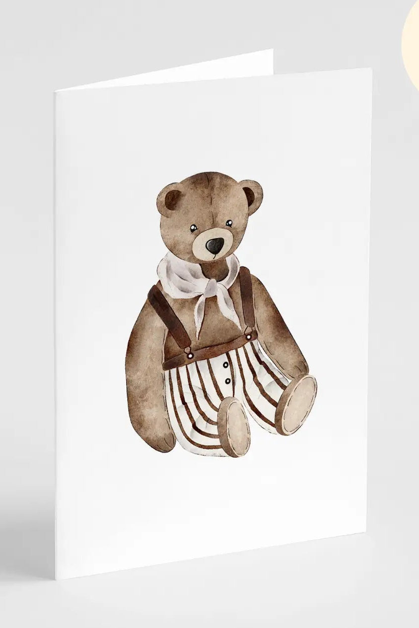Vintage teddy bear - Popsy Press Mini card