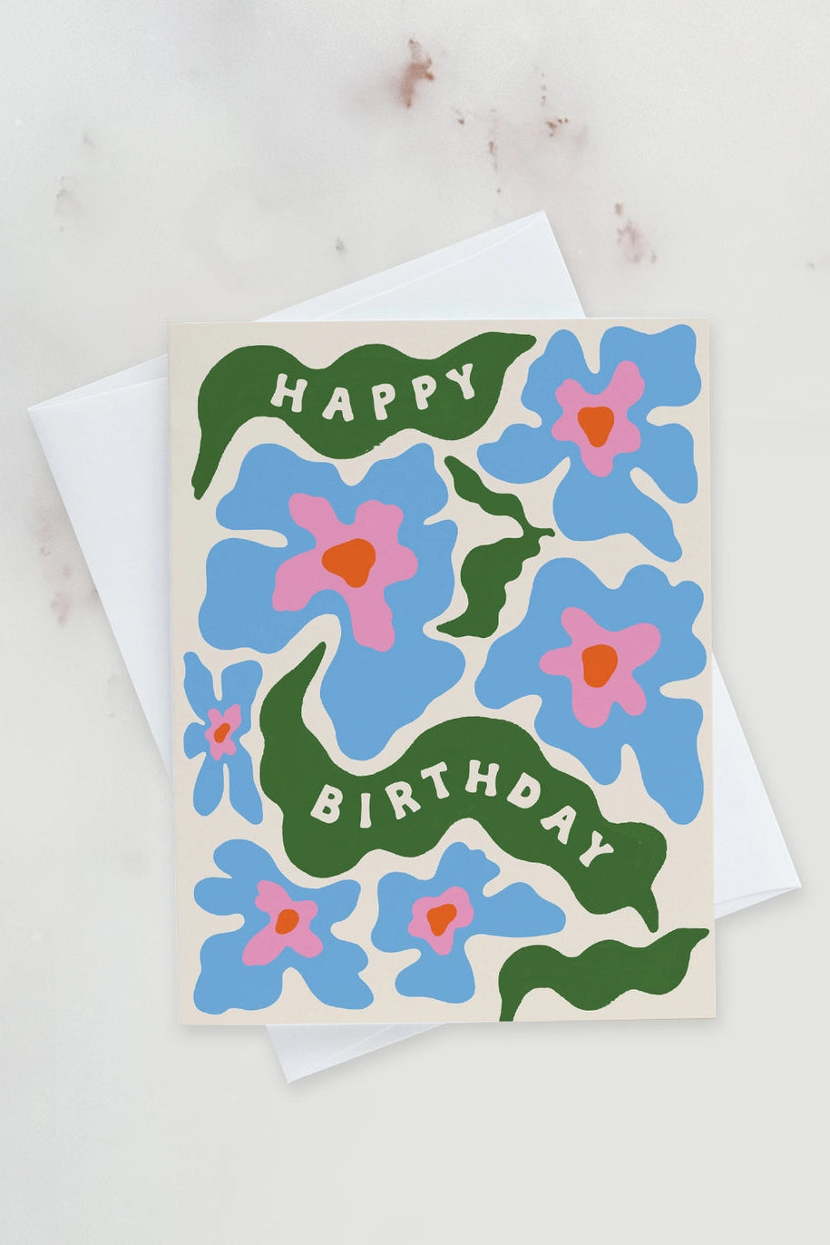 Trippy Daisies Birthday - Greeting Card