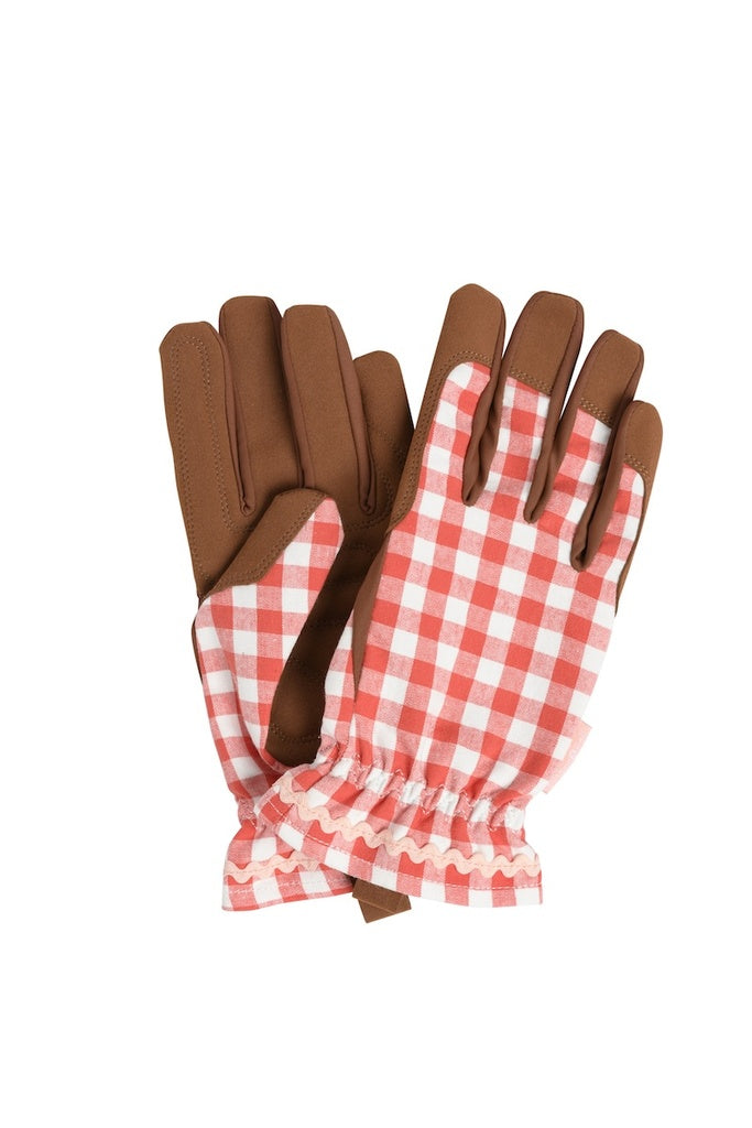 Gardening Gloves - Red Gingham