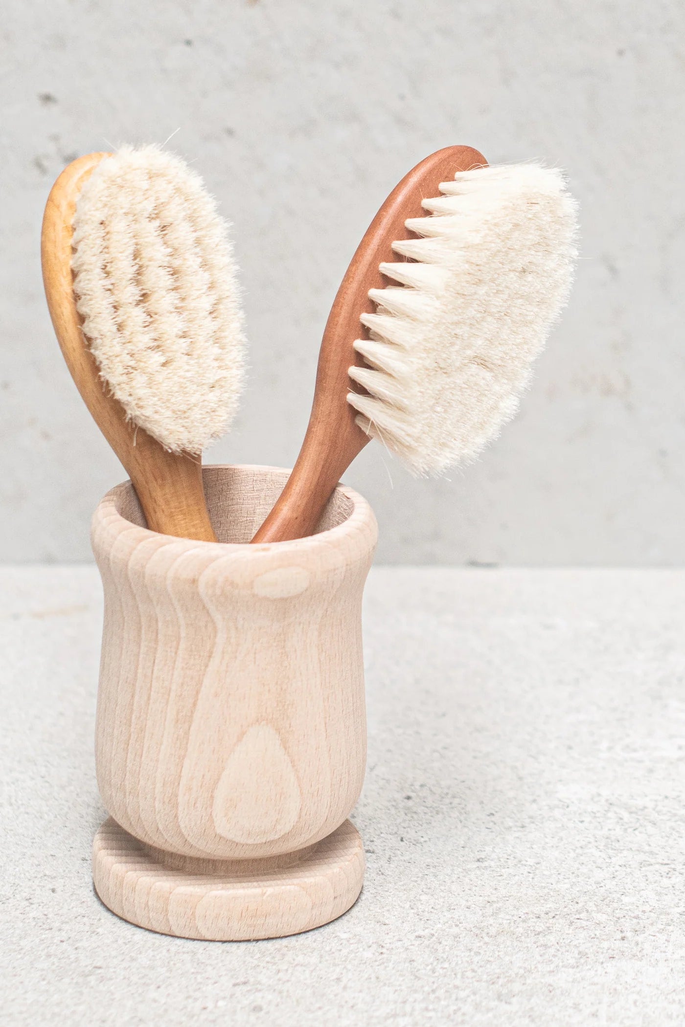Baby Hairbrush - Pearwood Handle Gentle Infant Brush
