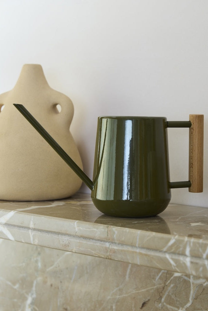 Indoor Watering Can, Olive