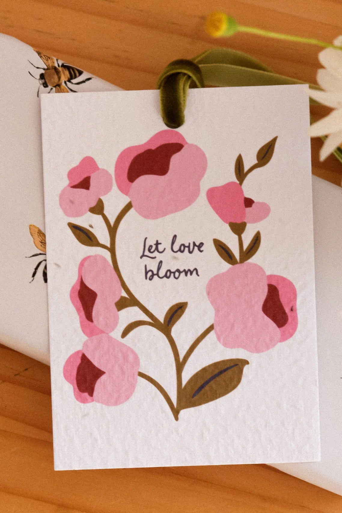 Eco-Luxe plantable gift tag - Let love Bloom