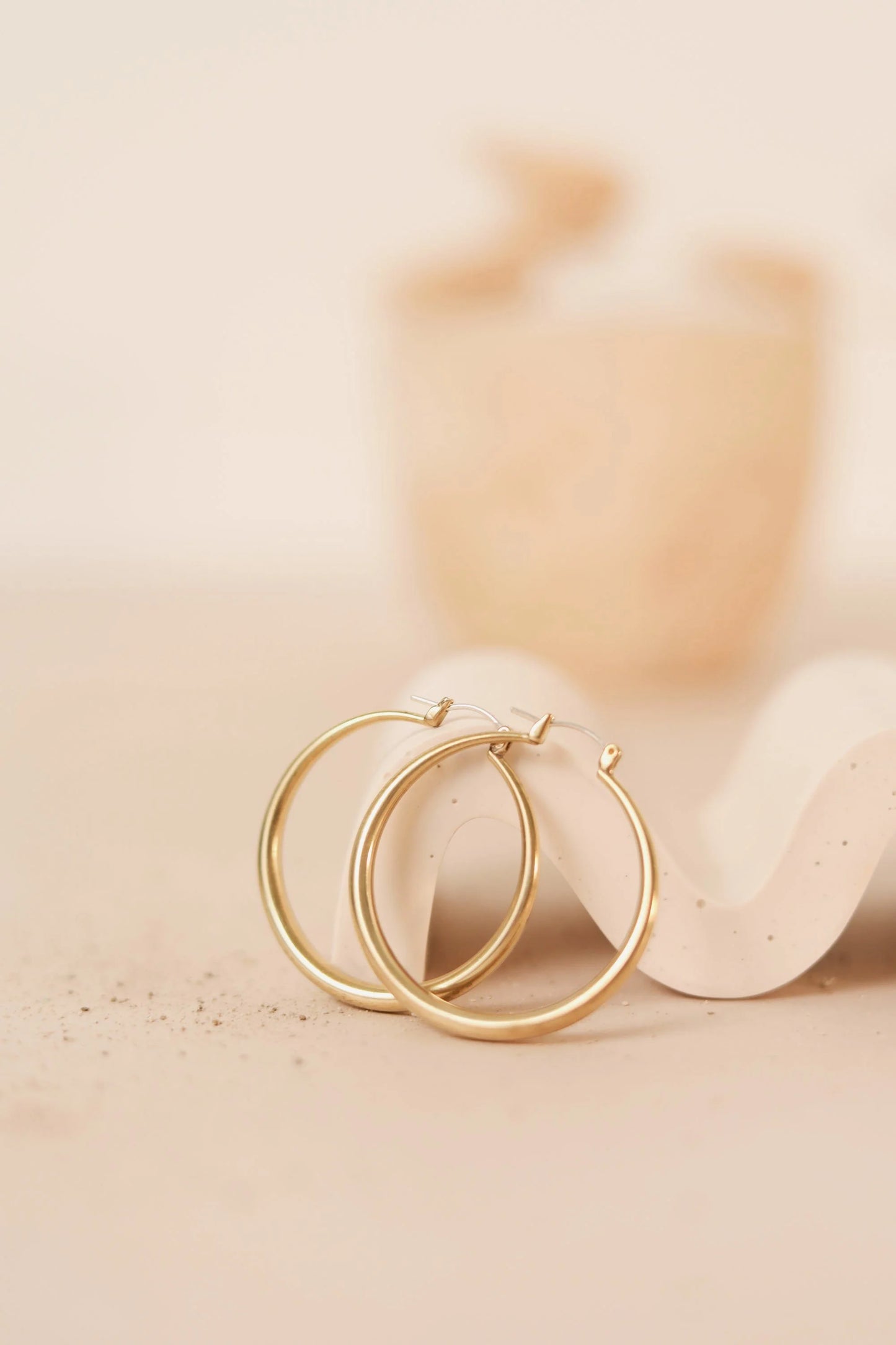 Daphne Brass and Silver Hoop Earring