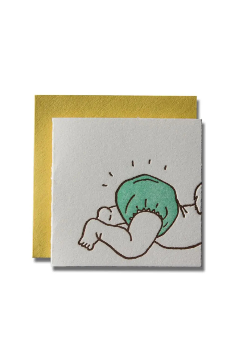 Mini Letterpress Card - Bottoms Up