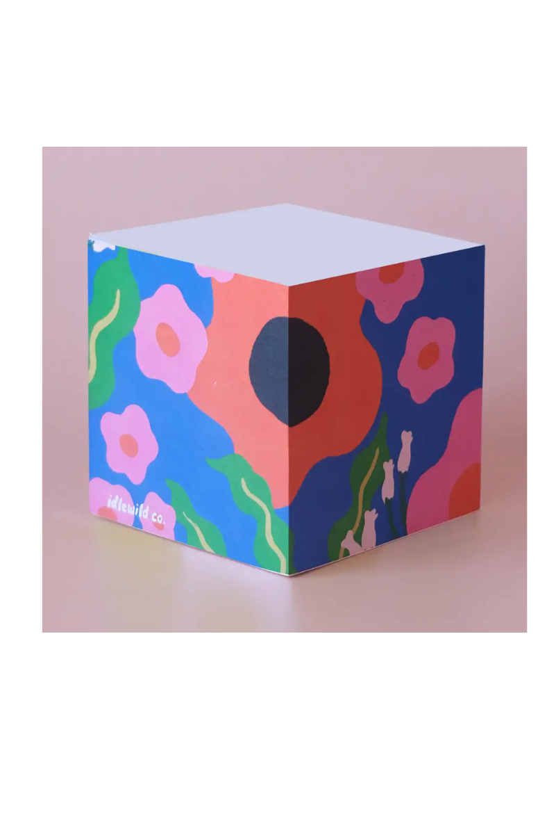 Wavy Daisy Sticky Note Cube