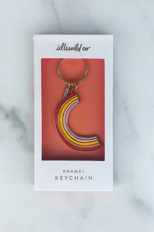Rainbow Enamel Keychain