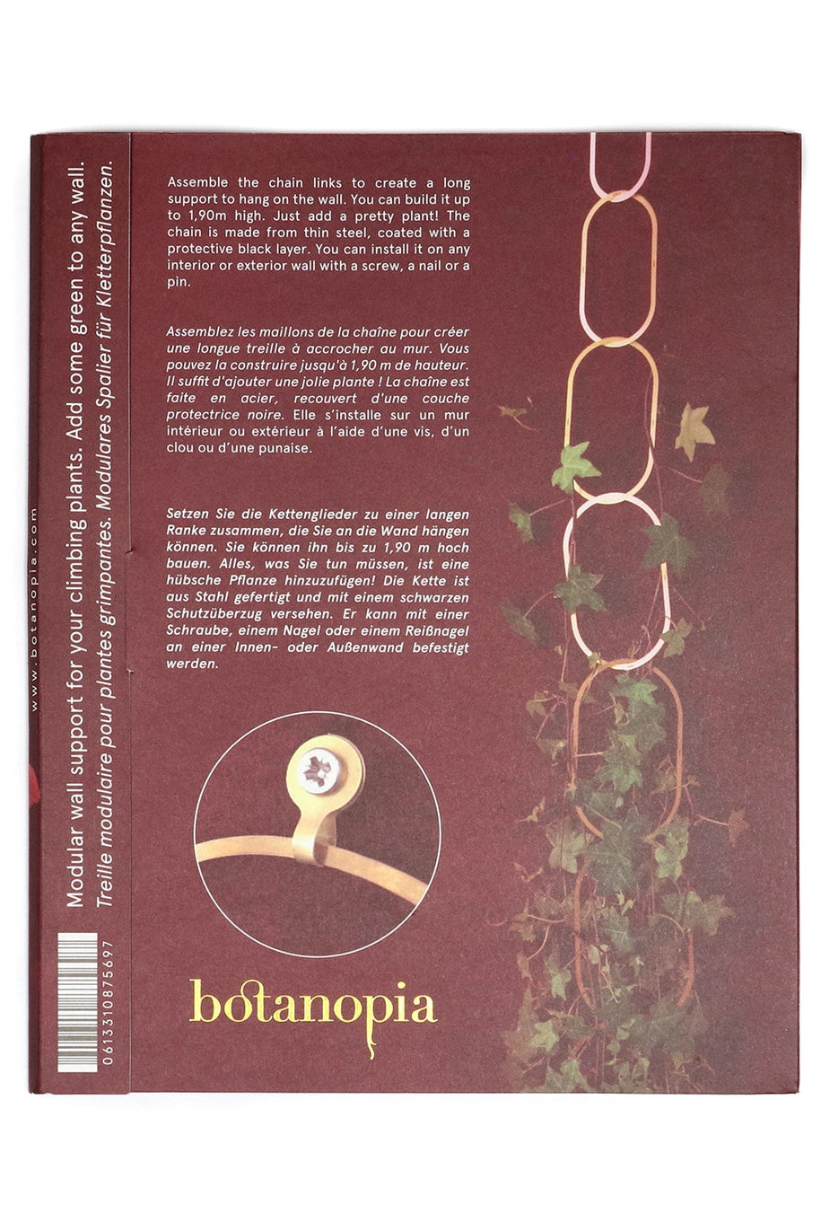 Gold Brass Chain - Plant Support For Climbing Plants