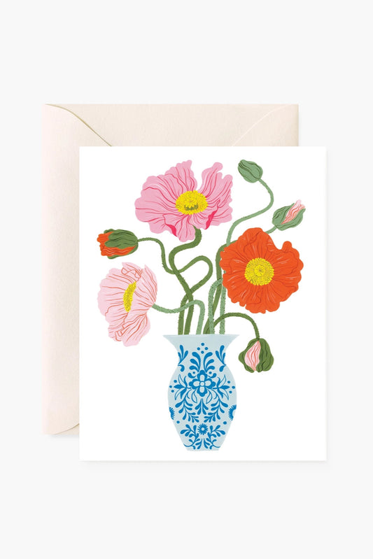 Poppy Vase | Greeting Card
