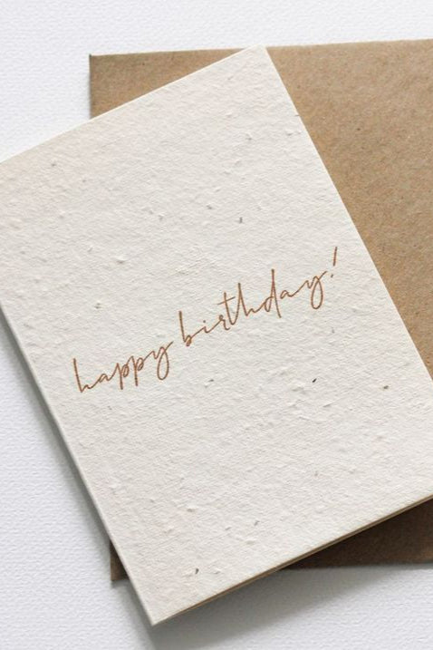 Happy Birthday - Mini plantable card