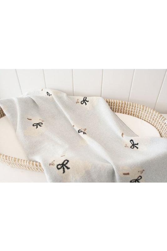 Baby Blanket - Bunny blue