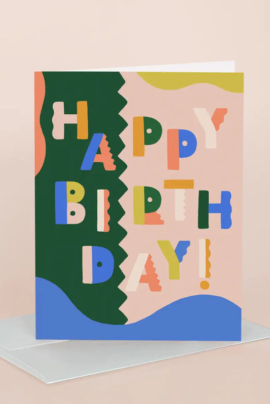 Birthday Colorblock - Greeting Card