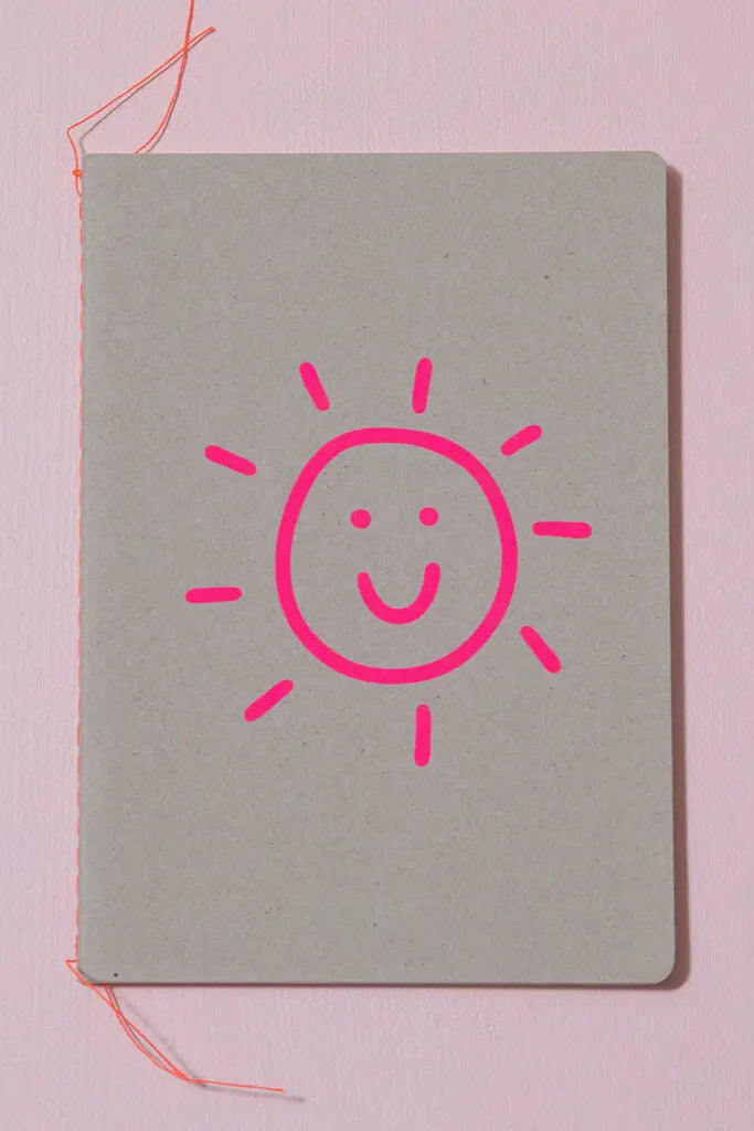 Pink Smiley Sun Notebook