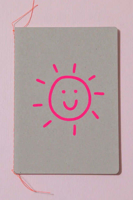 Pink Smiley Sun Notebook