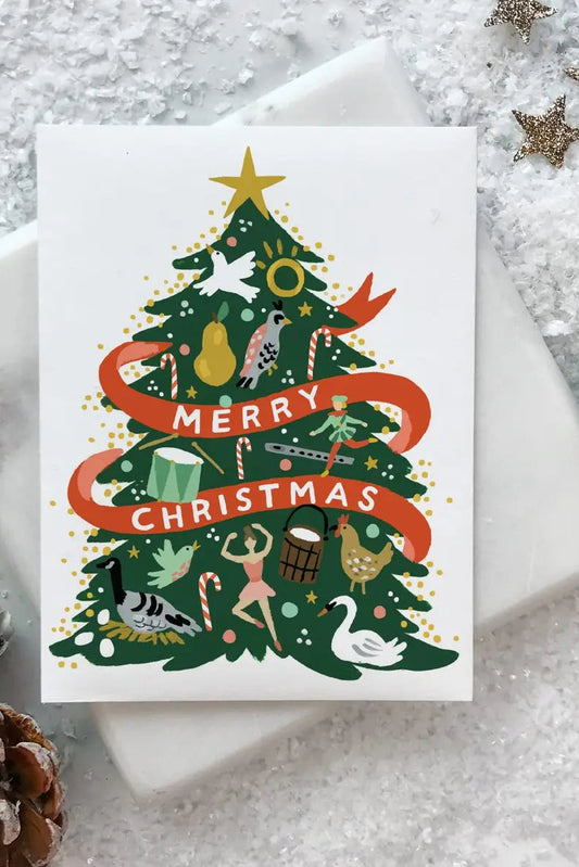 Twelve Days Tree Christmas - Greeting Card