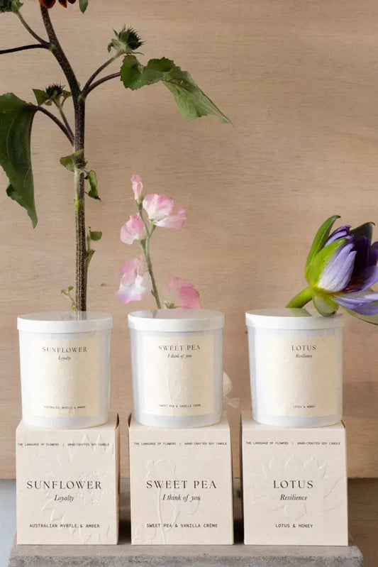 The Language of Flowers - Large Candle