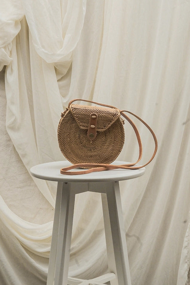 Circle Rattan Hand bag