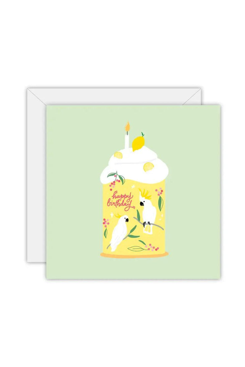 Cockatoo Birthday Square Gift Card