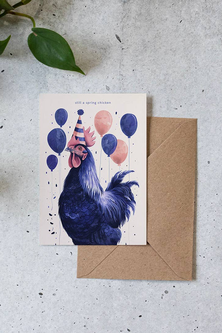Still A Spring Chicken Birthday Card