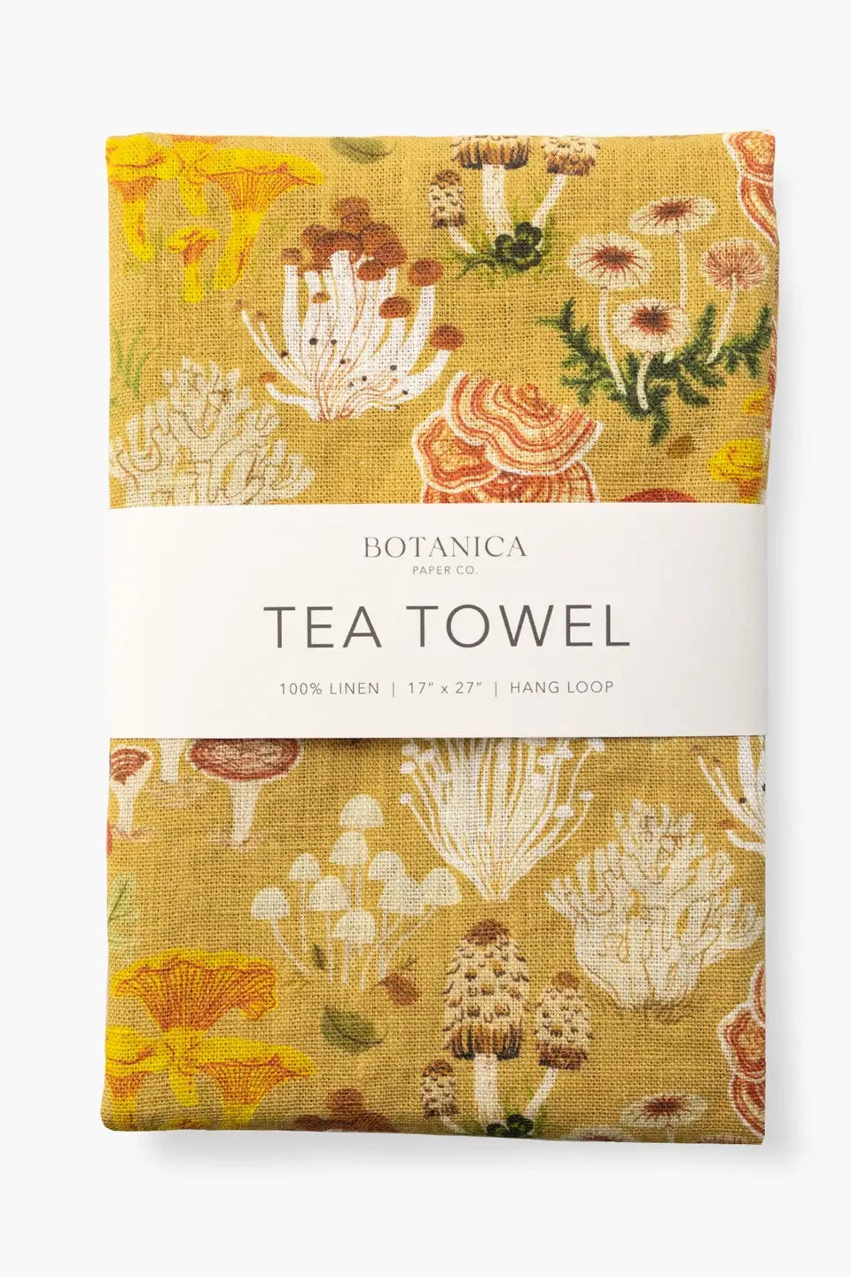 100% Linen Tea Towel | Mushrooms