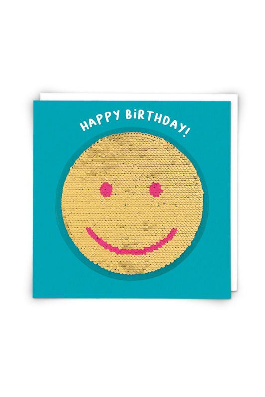 Smiley Sequin Card