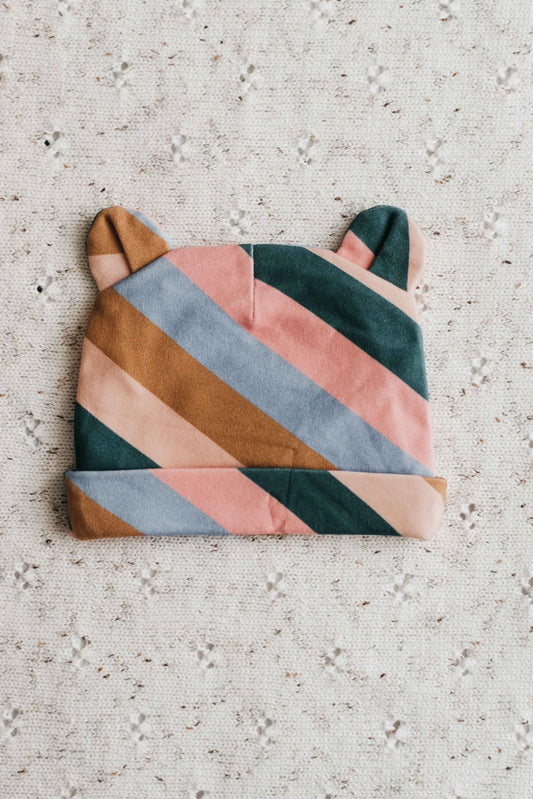 Newborn Beanie - Retro Stripes