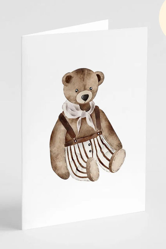 Vintage teddy bear - Popsy Press Mini card