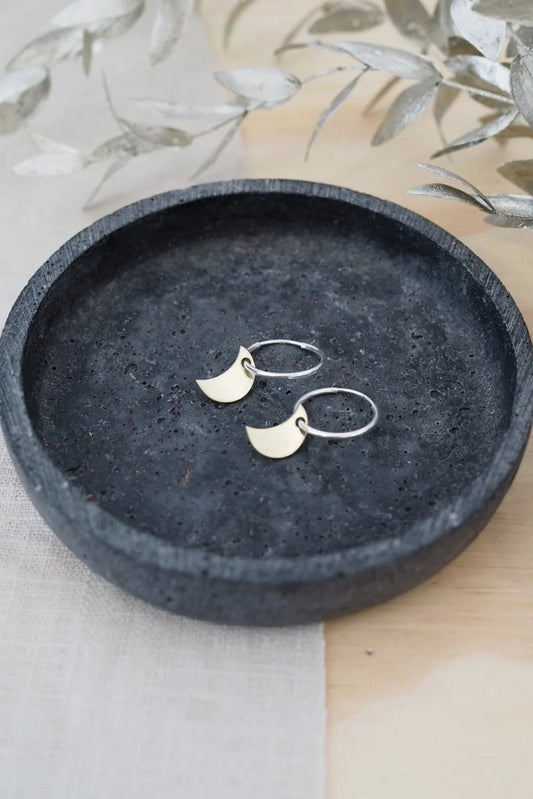 Penny Brass and Silver Earrings