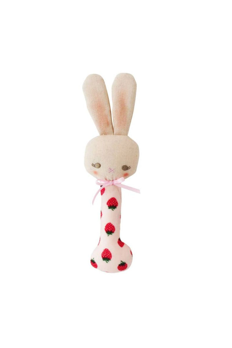 Baby Rattle - Strawberry Bunny