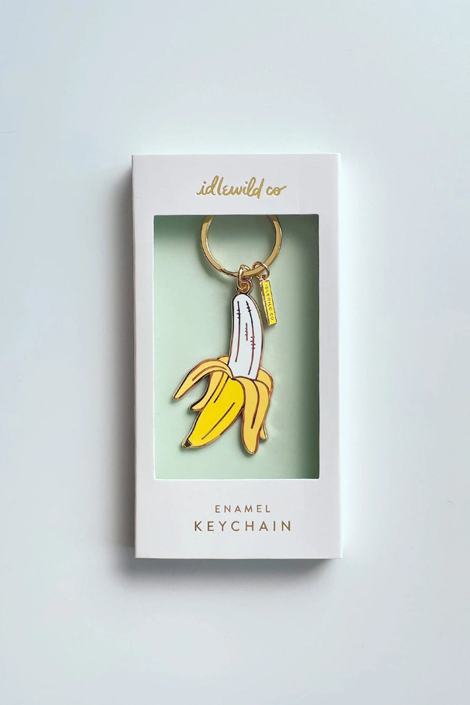 Banana Enamel Keychain