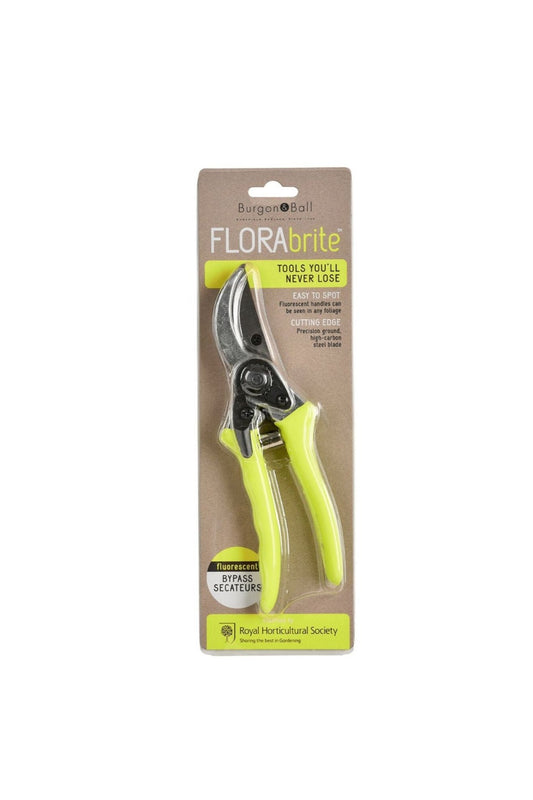 Fluorescent Yellow Bypass Secateurs