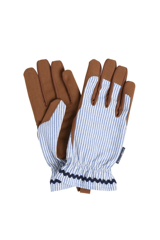 Gardening Gloves - Blue Ticking Stripe