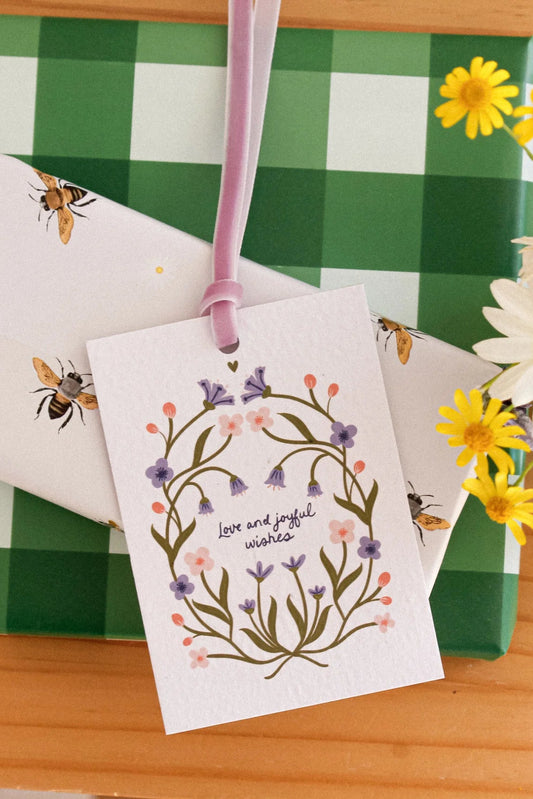 Eco-Luxe plantable gift tag - love joyful wishes
