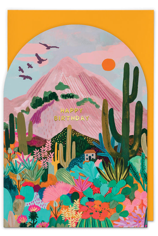 Cactus Mountain Birthday Card