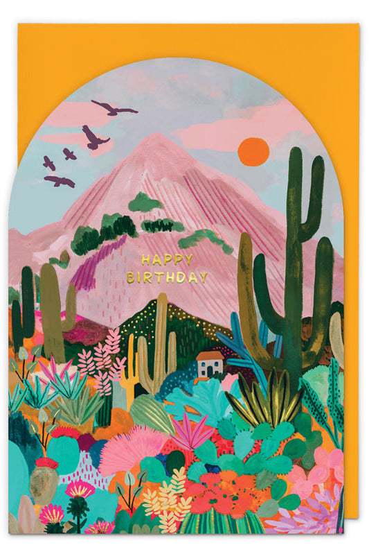 Cactus Mountain Birthday Card