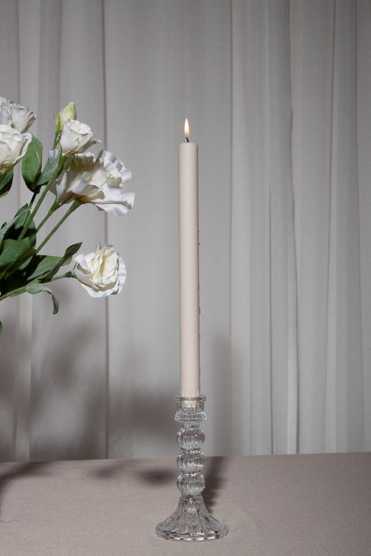 Clear Estelle Glass Candle Holder - Large