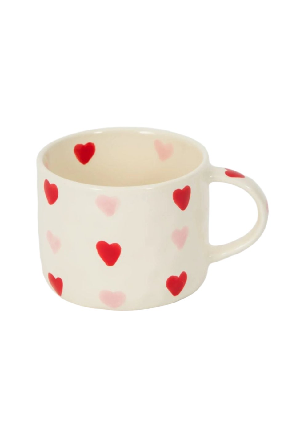 Heart Mug, pink & red