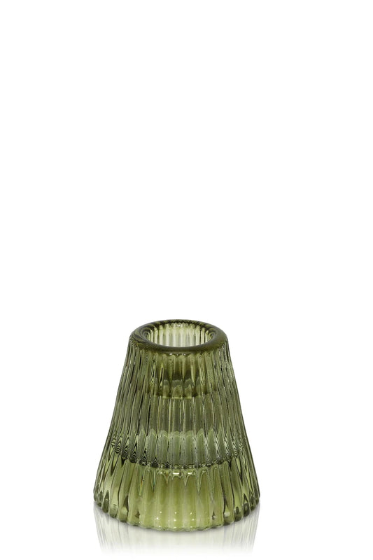 Glass Candle Holder - Moss