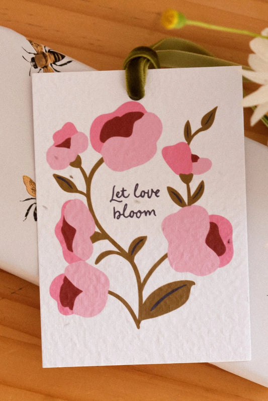 Eco-Luxe plantable gift tag - Let love Bloom
