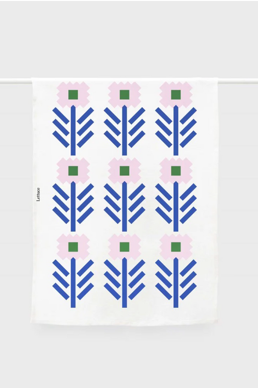 Tea Towel - Geo Flowers