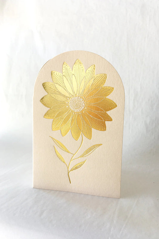 Sunflower Blush arch - Letterpress Gift Card