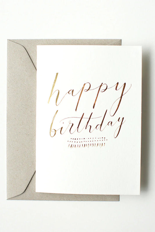 Happy Birthday - Letterpress Gift Card