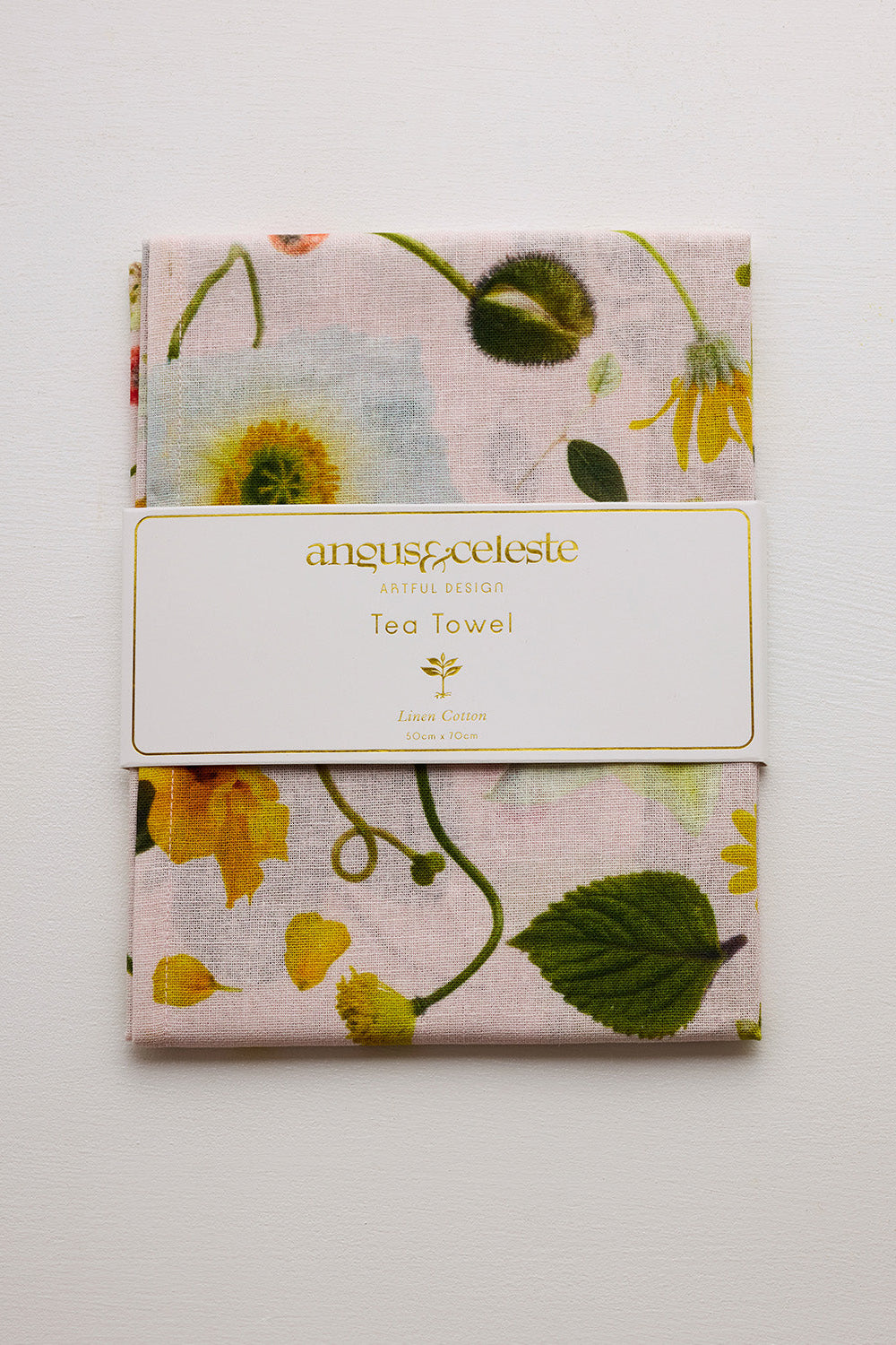 Linen Tea Towel - Rose Flower Riot
