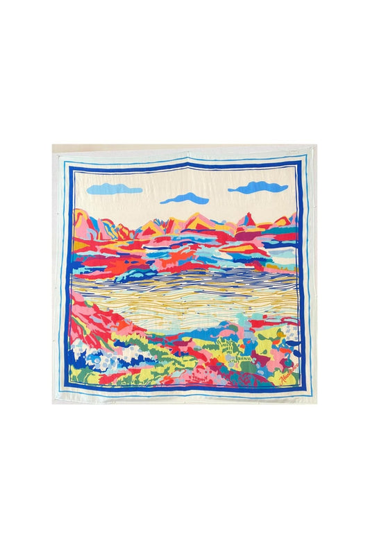 Silk Scarf - Watercolour Landscape