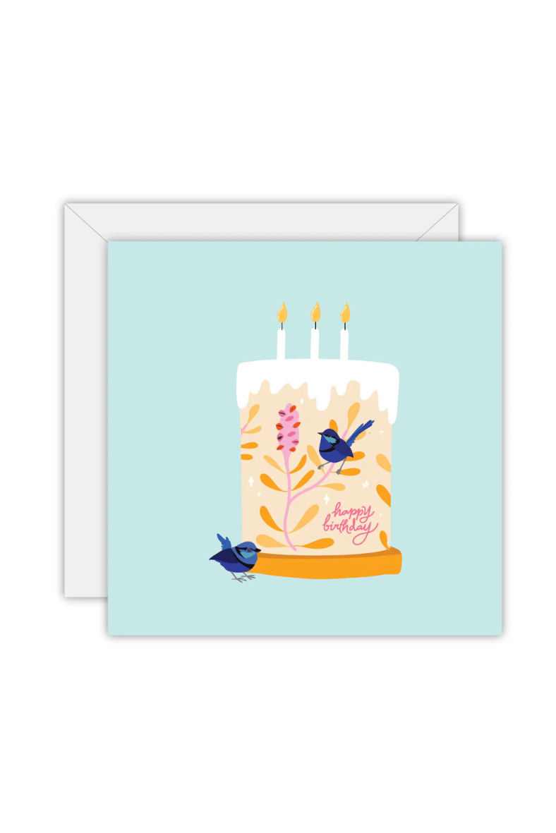 Happy Birthday - Blue Wren