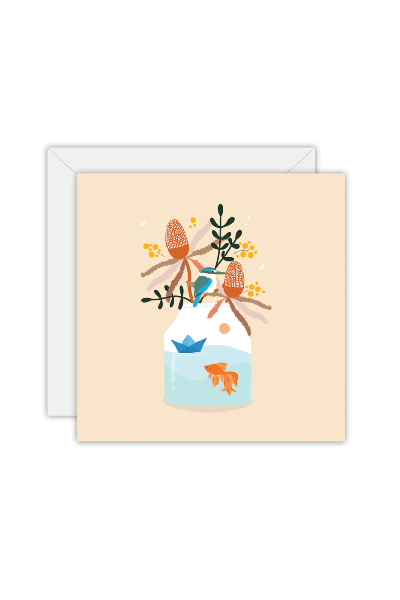 Floral with Australian Kingfisher