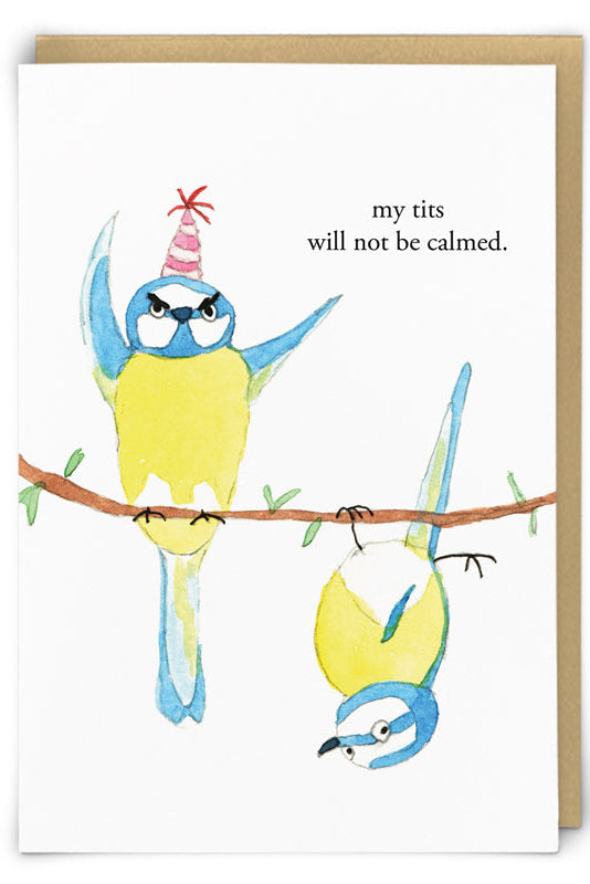 Calm Tits Greeting Card