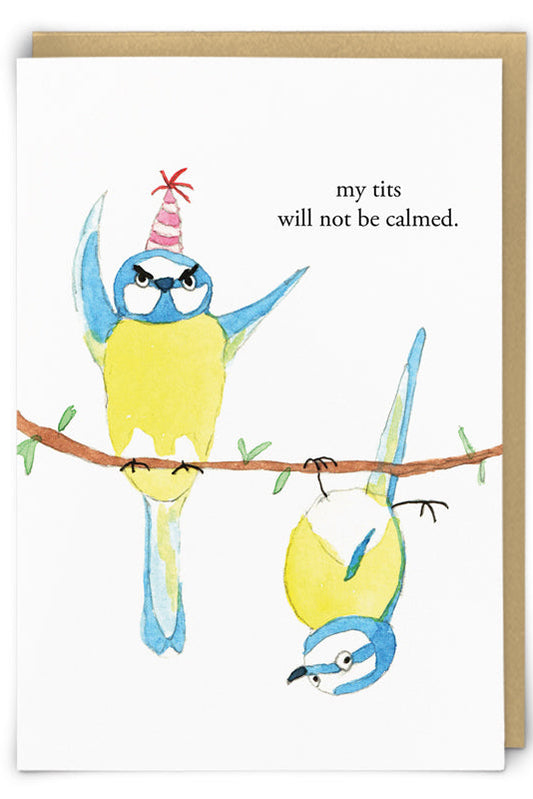 Calm Tits Greeting Card